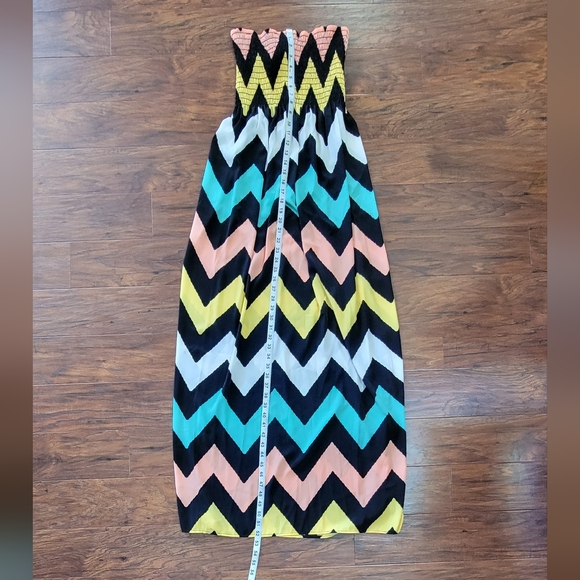 Strapless NWT Never Worn Colorful Maxi Dress or Swimsuit Coverup Size Small - Picture 5 of 5